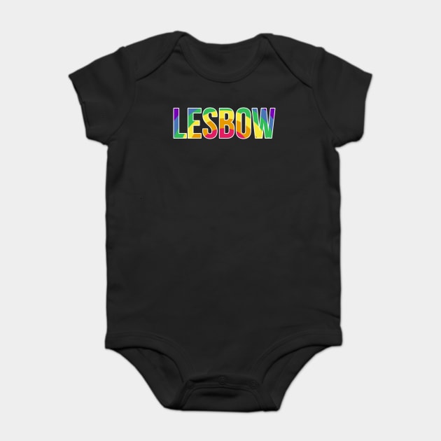 Lesbow Rainbow Word Gay Pride Month 2 t-shirt Shirt Tee Gift Baby Bodysuit by creative